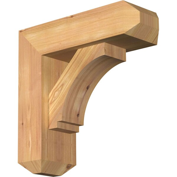 Ekena Millwork Imperial Craftsman Smooth Bracket w/ Offset Brace, Western Red Cedar, 5 1/2"W x 16"D x 16"H BKT0604X16X16IMP04SWR - main